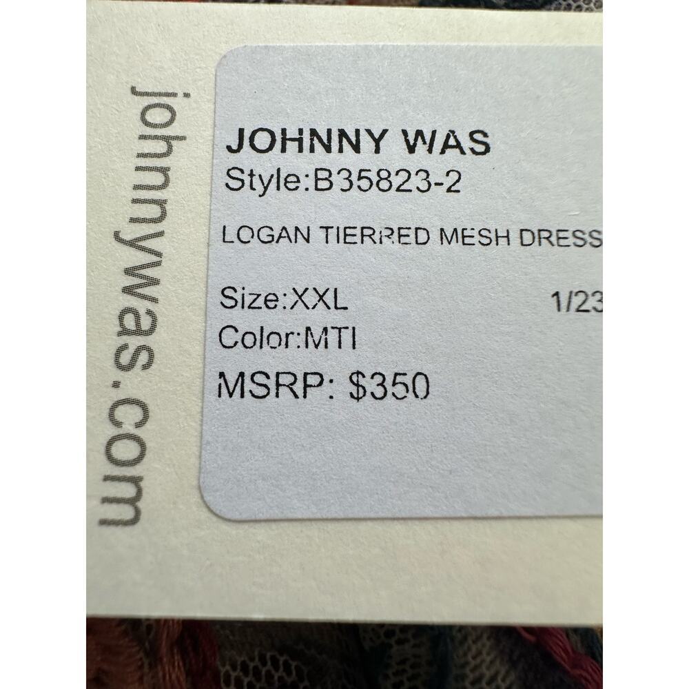 Johnny Was Logan Tiered Mesh Dress Size XXL NWT - Picture 14 of 16